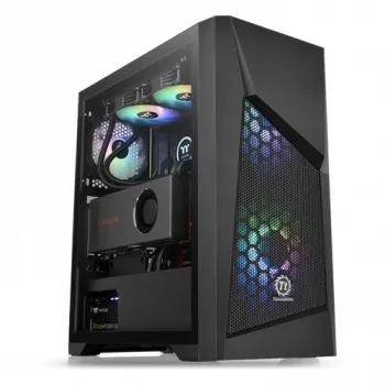 PC-behuizing Thermaltake Commander G32 TG ARGB Midi Tower zwart