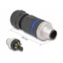 DeLOCK M12 connector A-gecodeerd 8-polig stekker schroefaansluiting