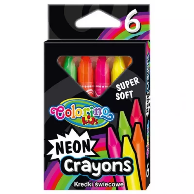 Colorino Kids neon waskrijt 6 kleuren