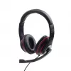 Bedrade gaming-headset GEMBIRD MHS-03-BKRD — binaural, omsluitend, 3,5 mm, 1,8 m kabel, rood/zwart