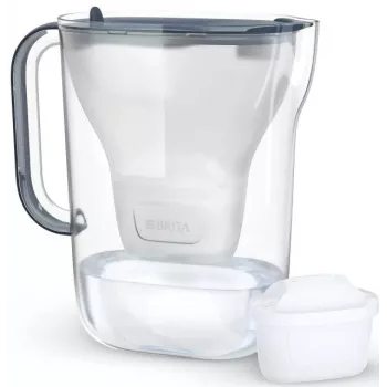 BRITA waterfilterkan Style Essential grafiet met 4 MAXTRA Pro filters, 2,4 L tank, 1,4 L gefilterd
