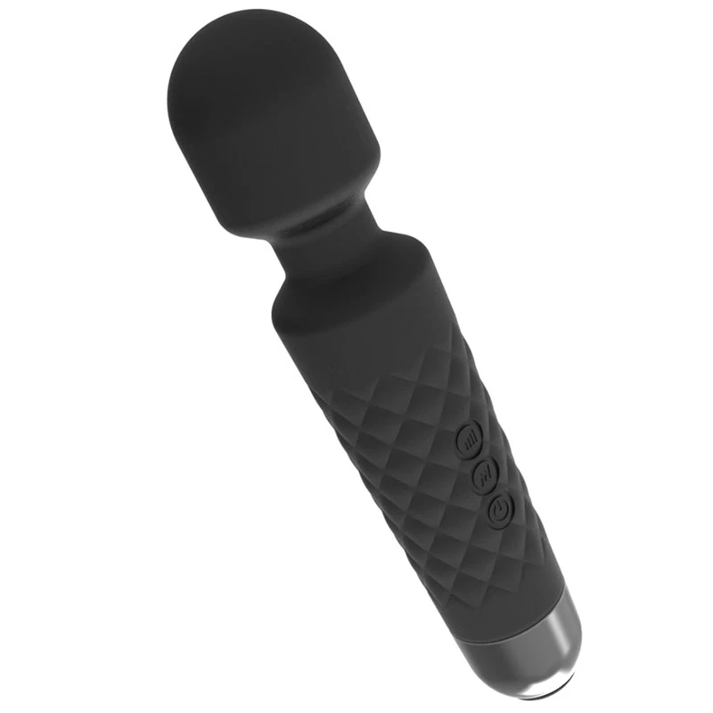 Clitoris-massageapparaat Erolab Wand-M zwart — oplaadbaar, waterdicht