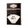Wegwerp papieren koffiefilter MOCCAMASTER kopgrootte 1 — 80 stuks, wit