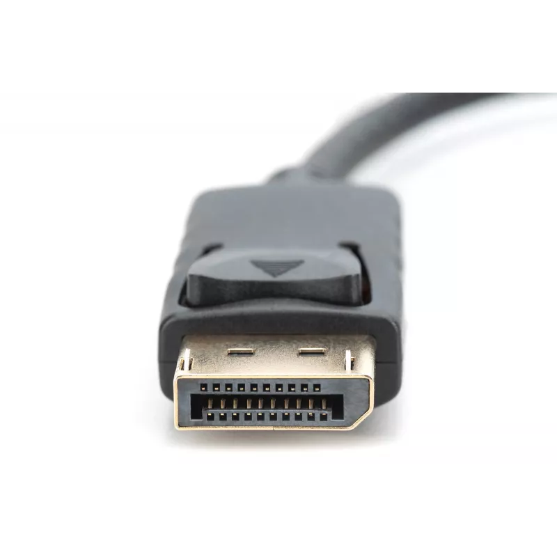 DIGITUS adapter, DisplayPort stekker - HDMI A bus DisplayPort standaard 1.1a, UL20276 gecertificeerd, AWG28 (DB-340400-001-S)