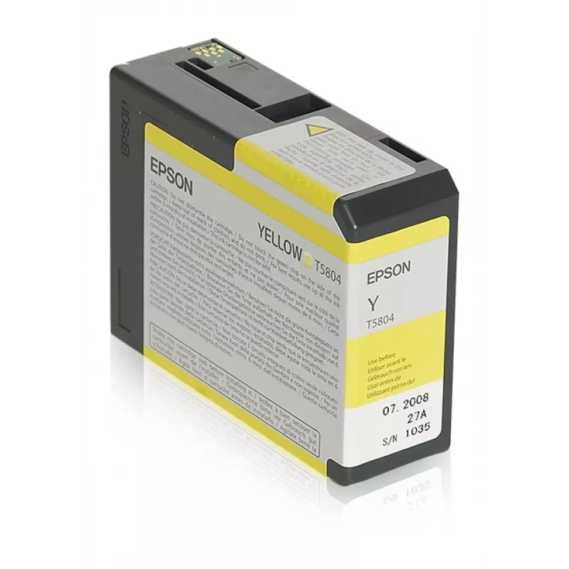 Epson singlepack geel T580400, geel, pigmentinkt, 80 ml, 1 st.