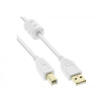 Microconnect USBAB2WF USB-kabel USB 2.0 2 m USB A USB B wit