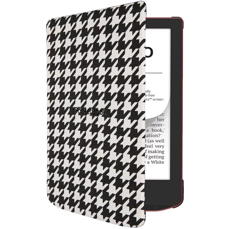Folio-hoesje voor 6-inch e-reader PocketBook Shell — zwart/wit, 112 × 160 × 12,5 mm