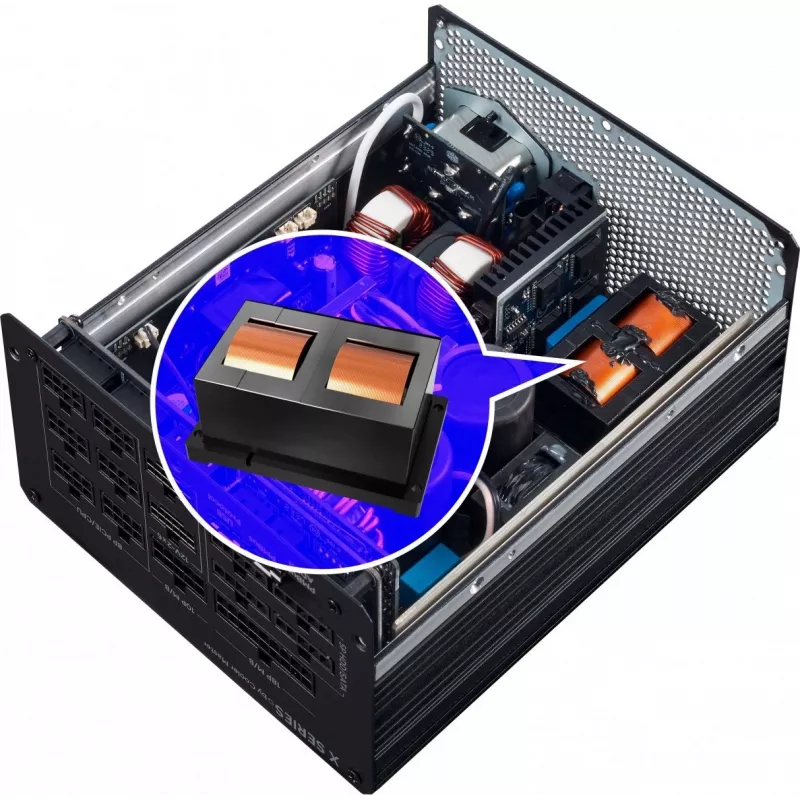 Voeding Cooler Master X Mighty Platinum 2000W 230V, ATX 24-polig, 80 PLUS Platinum, zwart, 12 cm ventilator