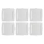 Vierkant dinerbord LA PORCELLANA BIANCA Florentina White 26,5 cm — set van 6