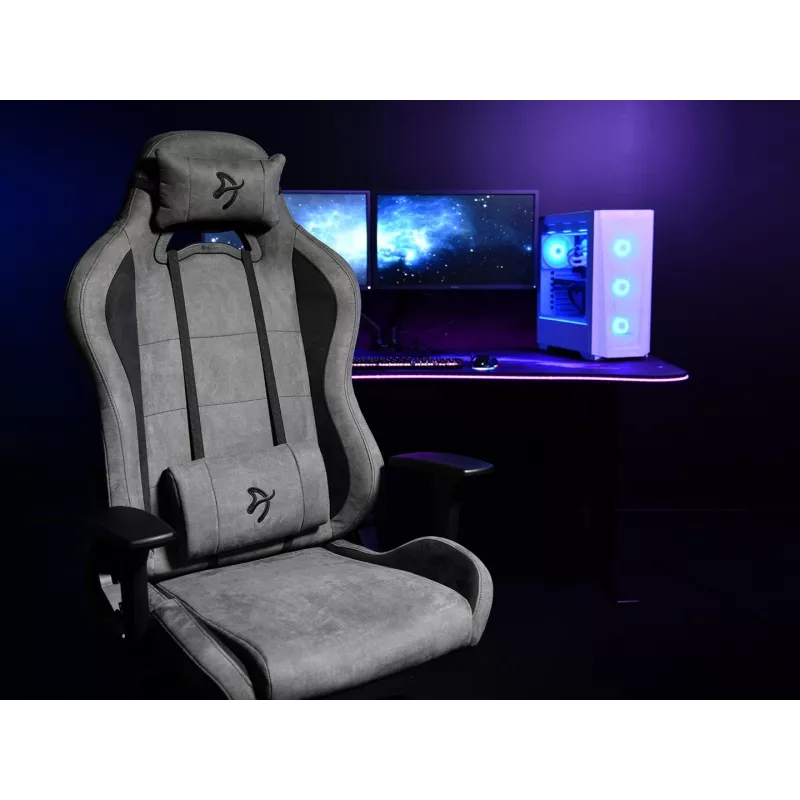 Gamingstoel Arozzi Torretta SuperSoft antraciet – ergonomisch ontwerp, verstelbare armleuningen, kantelbare rugleuning