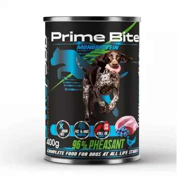PRIME BITE Monoprotein fazant met bessen - natvoer voor honden - 400 g