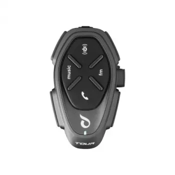Motor-intercom INTERPHONE TOUR HD, 2 stuks, Bluetooth 4.0, bereik 1500 m, tot 20 uur accuduur, zwart
