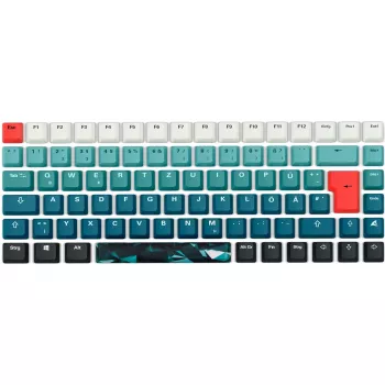 Toetsenbord Sharkoon SKILLER SGK50 S3 Design Bundle D1 grijs-groen rood — bedraad gaming-toetsenbord, compacte layout