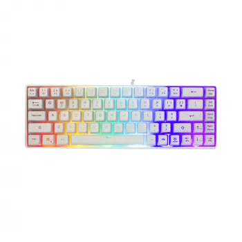 Toetsenbord White Shark RONIN wit USB QWERTY 68 toetsen LED