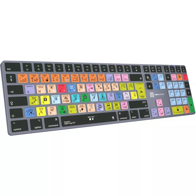 Toetsenbord LogicKeyboard Apple Logic Pro X2 Titan DE Mac — LKB-LOGXP2-TM-DE, Duitse indeling