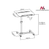Maclean laptop/projectorwagen, rolbaar, MC-671