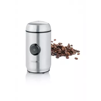 Bladkoffiemolen SEVERIN KM 3879 — bladkoffiemolen, 150 W, 50 g inhoud, roestvrijstalen messen, zwart