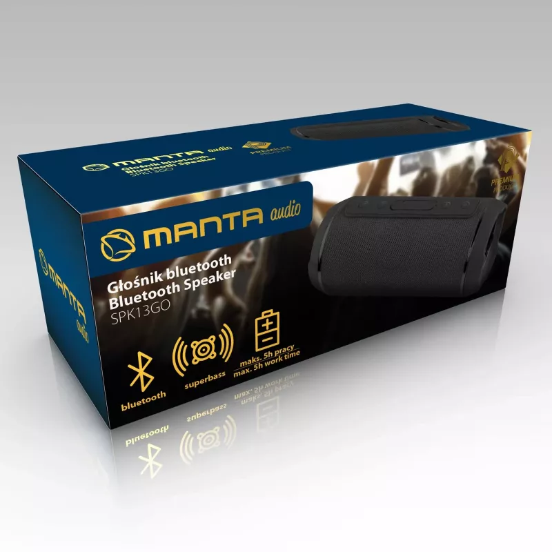 Draagbare luidspreker Manta SPK12GO BT, zwart