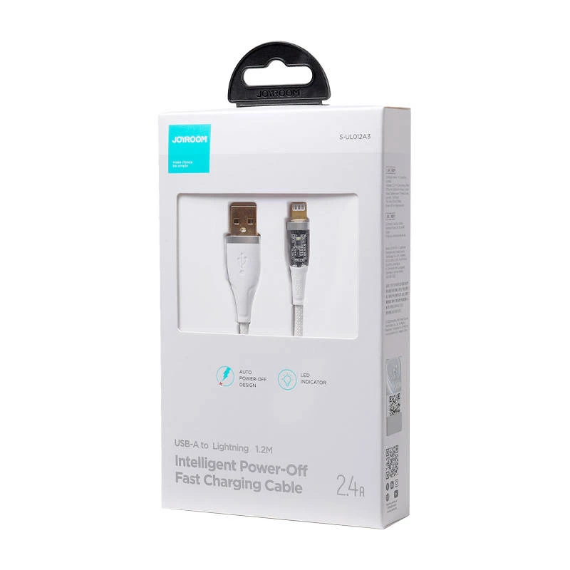 USB-A-naar-Lightning-kabel Joyroom S-UL012A3 2,4 A 1,2 m wit