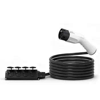 AKYGA AK-SC-E27 V2L-adapter Type 2 naar 4x Schuko 16A 3m