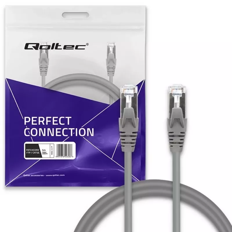 Patchkabel QOLTEC 54529 2xRJ45 CAT5e 5m zwart