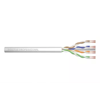 Netwerkkabel Digitus CAT 6 U/UTP twisted-pair-patchkabel, ongemonteerd 100 m, grijs