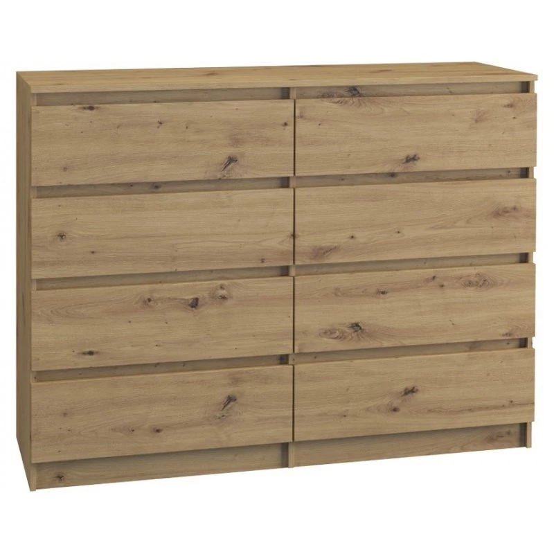 Kommode Topeshop M8 120 ARTISAN eiken 8 laden