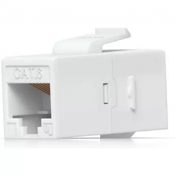 UBIQUITI CAT6 KEYSTONE COUPLER, 12-PACK. DOORVOER-CAT6-KEYSTONE-KOPPELSTUK VOOR NAADLOOS AANSLUITEN VAN VOORGEMONTEERDE ETHERNETKABELS
