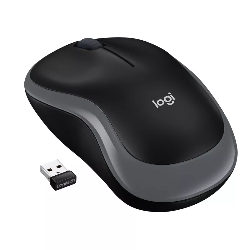 Logitech M185 draadloze optische muis voor beide handen grijs 910-002238