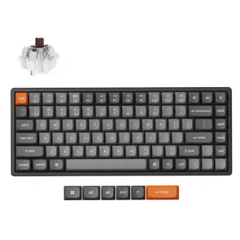 Keychron K2 Max toetsenbord Universeel RF Draadloos QWERTY Engels Zwart Grijs 75 % Mechanisch