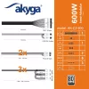 Akyga AK-C2-800 Classic 800 W ATX-voeding, semi-modulair, actieve PFC, 120-mm ventilator