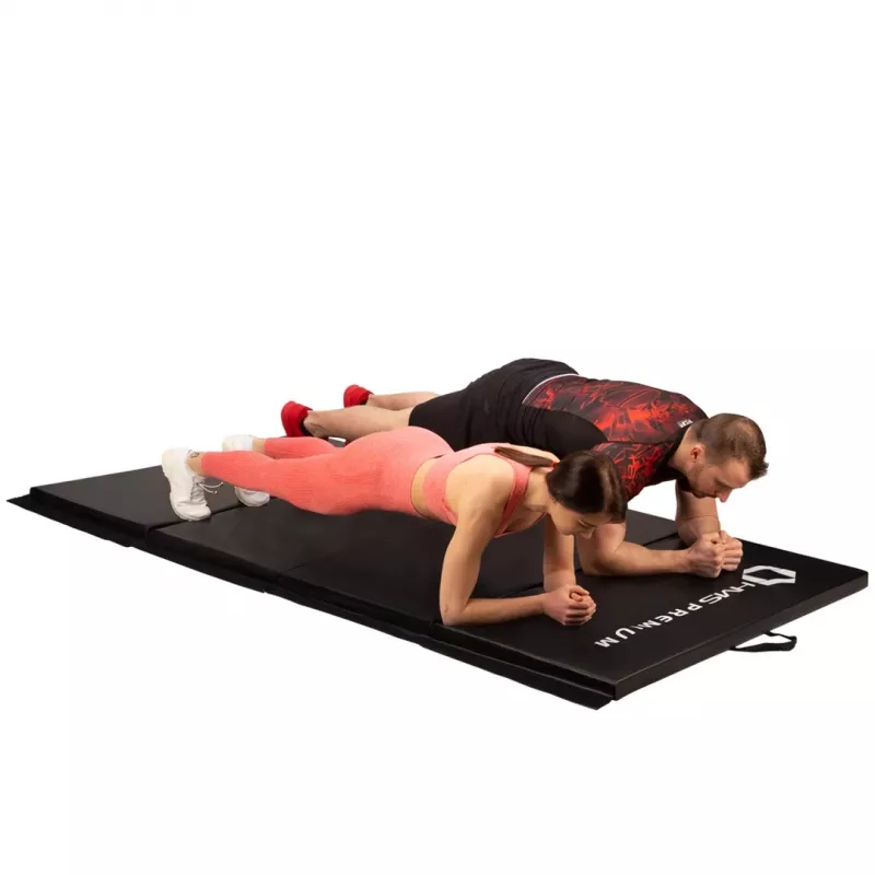 Opvouwbare gymnastiekmat zwart HMS Premium MGS01