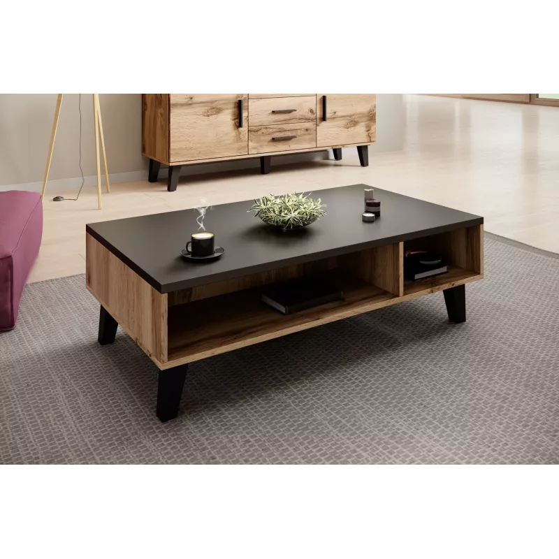 Cama LOTTA 110 salontafel Wotan-eiken/mat zwart