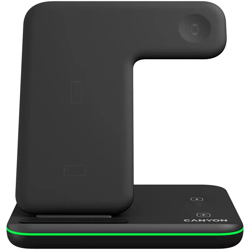 Canyon Draadloze oplader Dock 3in1 QI voor Apple 15W zwart retail
