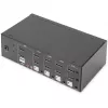 KVM-switch Digitus DS-12883 4 poorts dual display 4K HDMI USB