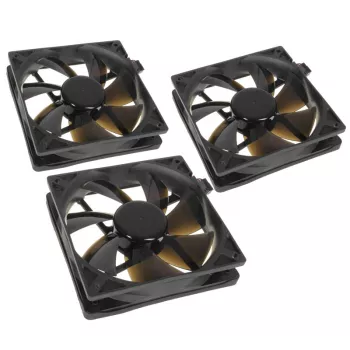 Behuizingsventilator NoiseBlocker BlackSilentPro PLPS 120 mm, 1500 t/min, 100 m³/h, 4,5 V, zwart