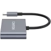USB-C 3-in-1 hub CANYON DS-3 donkergrijs – USB-C naar USB-A + HDMI + PD-doorschakeling