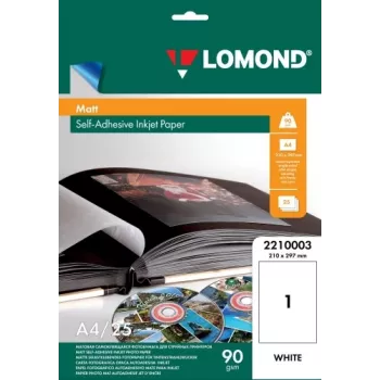 Lomond zelfklevend inkjet-fotopapier mat A4 25 vel