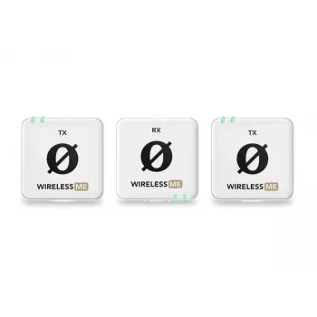 RØDE Wireless ME Dual wit - compact draadloos microfoonsysteem met twee zenders voor tweekanaalsopnames