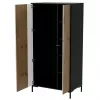 Kledingkast cama meble Cama v, zwart frame, 4 planken, 900×550×1840 mm