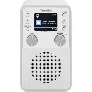 Digitale radio TECHNISAT DigitRadio 317 wit — FM- en DAB+-ontvangst, compact tafelmodel