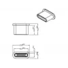 Busafscherming DeLOCK 64014 USB Type-C zwart 10 stuks