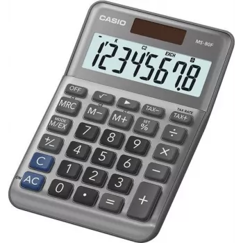 Basisrekenmachine Casio MS-80F desktop 8-cijferig grijs