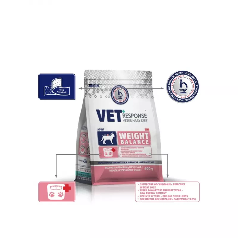 VET RESPONSE Gewicht balance - droogvoer voor katten - 400 g