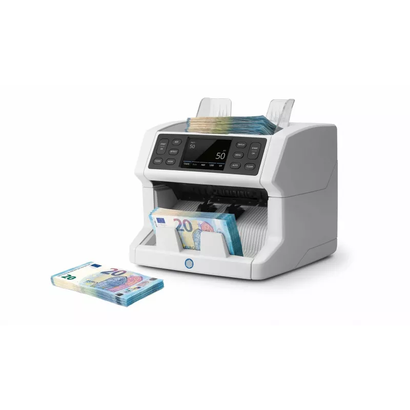 Safescan 2850 biljettenteller met valsgelddetectie (UV, magnetisch, formaat), 1500 biljetten/min, touchscreen, wit