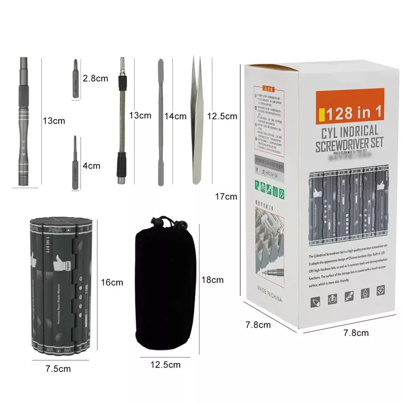 Precisieschroevendraaierset Extralink EX.21465 — magnetische 128-in-1 bitset