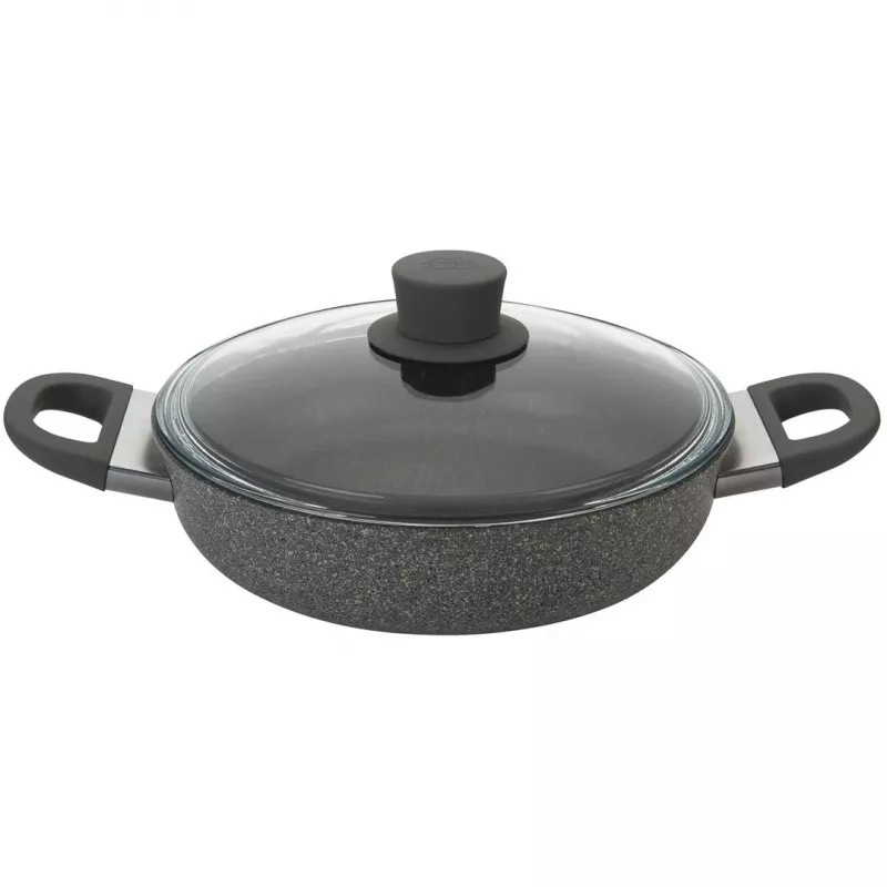 Serveerpan Ballarini 75002-973-0 rond grijs 28 cm