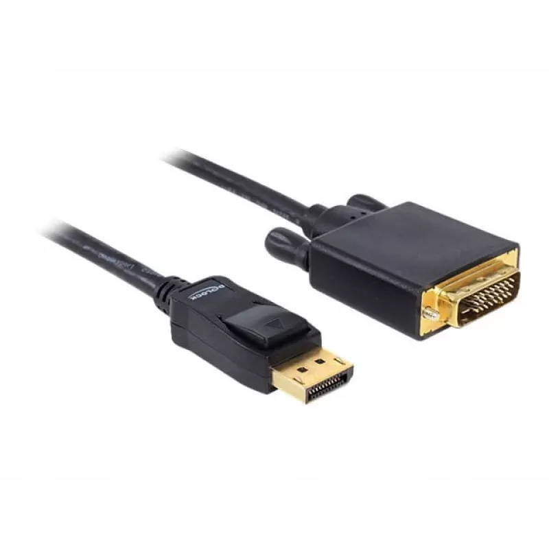 Kabel DeLOCK DisplayPort naar DVI 24+1 St/St 2m