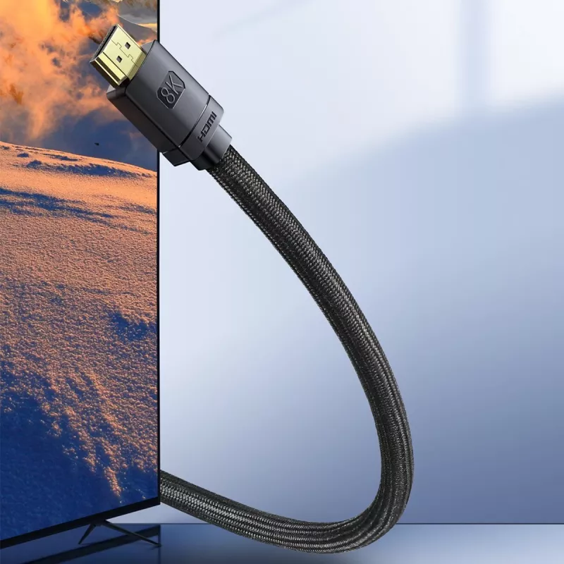 Baseus High Definition Series HDMI 2.1 kabel, 8K 60Hz, 3D, HDR, 48Gbps, 2m (zwart)