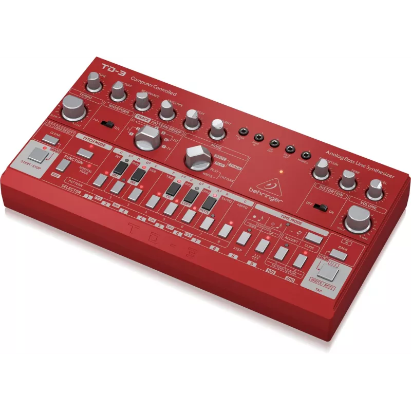 Analoge synthesizer Behringer TD-3-RD rood 9V DC